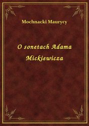 : O sonetach Adama Mickiewicza - ebook