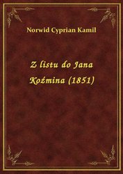 : Z listu do Jana Koźmina (1851) - ebook