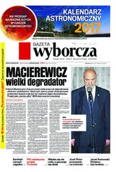 : Gazeta Wyborcza - Warszawa - e-wydanie – 297/2016