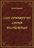List Otwarty Do Leona Bilińskiego - ebook