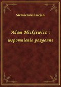 ebooki: Adam Mickiewicz : wspomnienie pozgonne - ebook