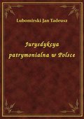 Jurysdykcya patrymonialna w Polsce - ebook