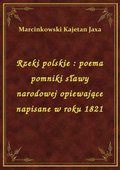 Rzeki polskie : poema pomniki sławy narodowej opiewające napisane w roku 1821 - ebook