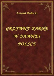 : Grzywny Karne W Dawnej Polsce - ebook