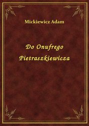 : Do Onufrego Pietraszkiewicza - ebook