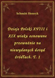 : Dzieje Polski XVIII i XIX wieku osnowane przeważnie na niewydanych dotąd źródłach. T. 1 - ebook