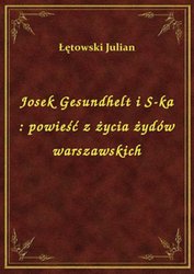 : Josek Gesundhelt i S-ka : powieść z życia żydów warszawskich - ebook